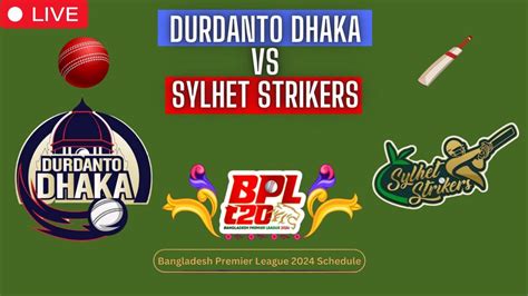 Live Report & Scorecard of Sylhet Strikers vs Durdanto Dhaka .